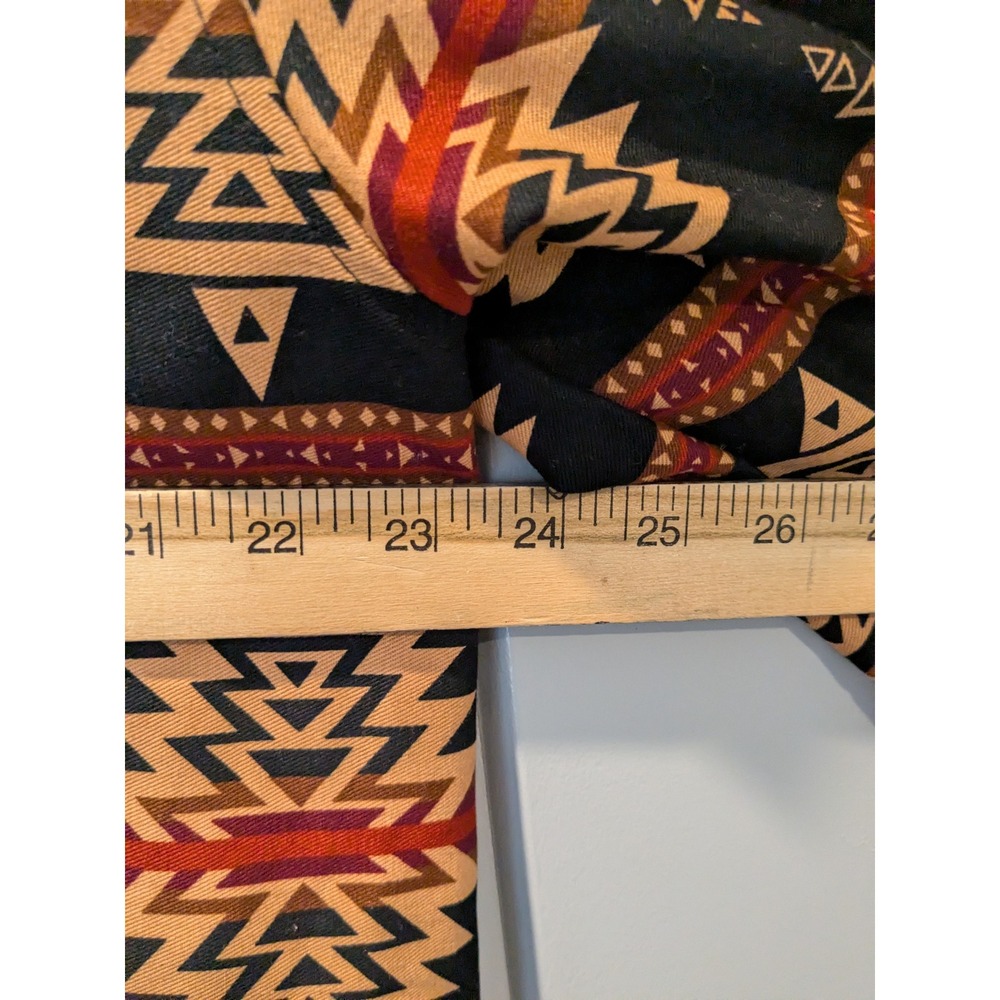 Nomad by Craft Tobacco Black Aztec Twill Shacket XL Black Tan‎ Red Long Sleeve - Picture 7 of 9